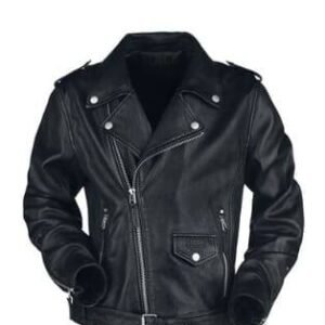 Men's Classic Black Motorcycle Leather Jacket