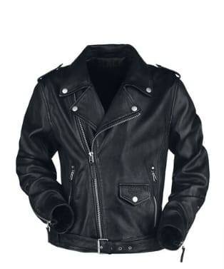 Men's Classic Black Motorcycle Leather Jacket