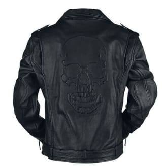 Men's Classic Black Motorcycle Leather Jacket - Image 2