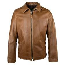 Men's Classic Tan/Brown Leather Jacket