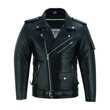 Men's Classic Black Leather Motorcycle Jacket