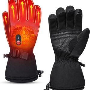 Electric Heated Gloves for Men Women, Rechargeable Battery Powered Winter Hand Warmer Gloves, Waterproof Insulated Skiing Motorcycle Cycling Hunting Hand Mittens