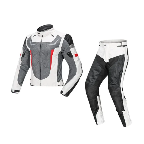 Prime Industry Pro-Track Leather Suit (Grey/Silver)