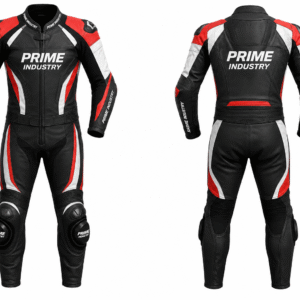🔥 PRIME INDUSTRY Premium Leather Motorcycle Racing Suit | CE Protective Biker Safety Suit 🛡️